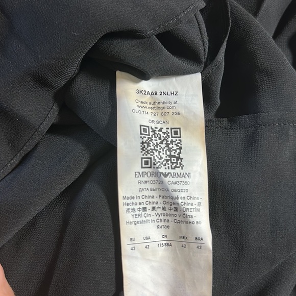 Emporio Armani Pleated Chiffon Dress EUC - Picture 7 of 8